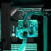 Bloco de água EK Water Blocks acrílico latão preto prateado