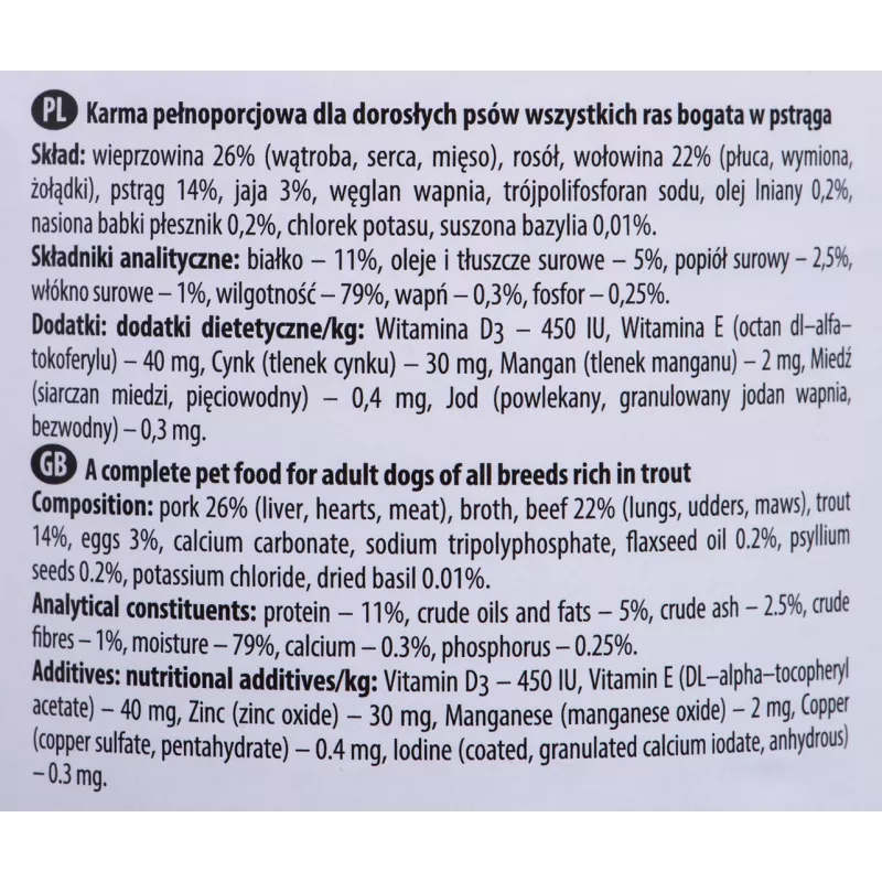 Alimento húmido para cães Dolina Noteci DOLINA NOTECI Premium Adult lata de 400 g peixe