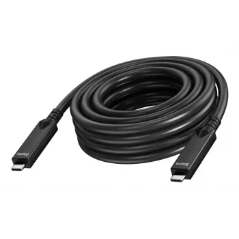 Vision - Cabo USB - USB-C de 24 pinos (M) para USB-C de 24 pinos (M) - USB 3.2 Gen 1 / DisplayPort 2.1 - 3 A - 10,0 m - Cabo ótico ativo (AOC), USB Power Delivery (60 W), suporte de 4K 60