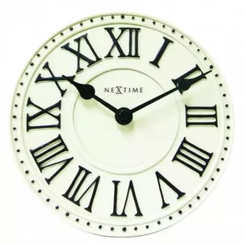 Relógio de parede NeXtime 5187wi London Table, Ø16 cm, branco/preto+B32