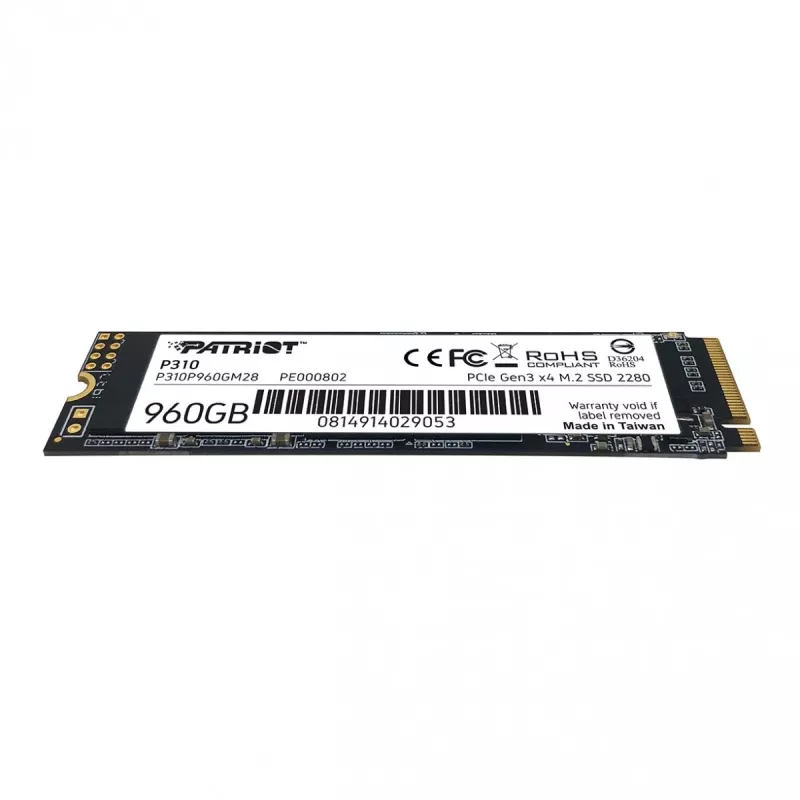 Patriot P310 960 GB M.2 2280 NVMe unidade SSD, PCIe 3.0 x4