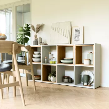 Topeshop MALAX 2X4 BIEL estante para sala de estar
