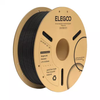 Bobina de filamento Elegoo PLA+ preto – 1,75 mm, compatível com impressoras 3D FDM