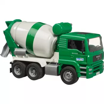 Camião betoneira MAN TGA branco e verde BRUDER