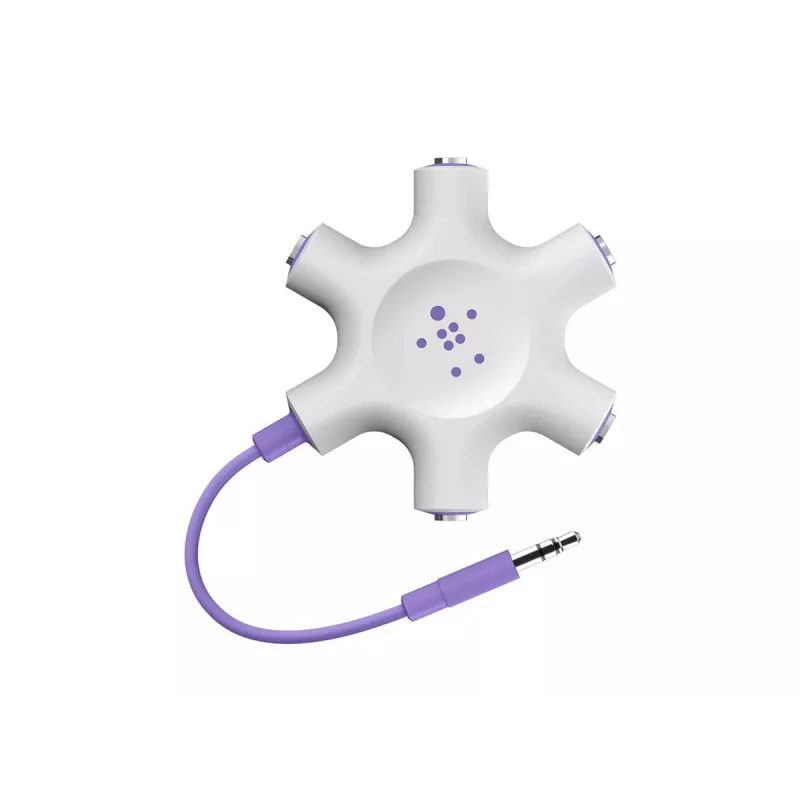 Belkin F8Z274BT - verde - branco - 1x 3,5 mm - 5x 3,5 mm - macho - fêmea
