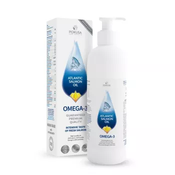 POKUSA RawDietLine Atlantic Salmon Oil - Suplemento para cães e gatos - 100 ml