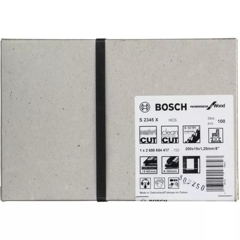 Lâmina de serra sabre Bosch S 2345 X aço carbono 20 cm