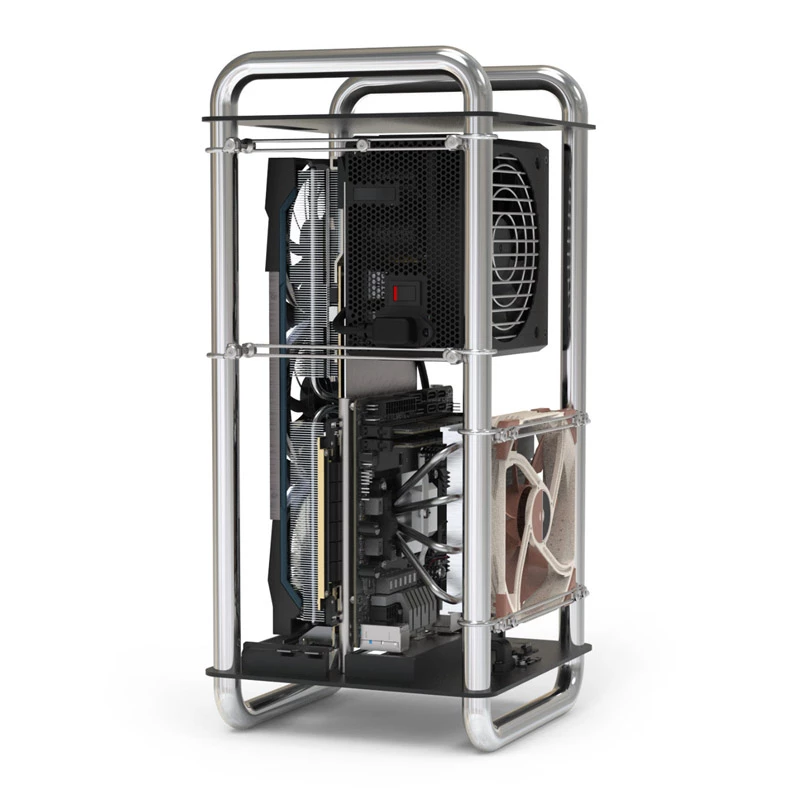 Caixa para computador Streacom DA6 XL Caixa Mini-ITX - Cromado