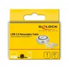 Cabo enrolável DeLOCK USB 2.0 2 em 1 Type-A para Micro-B e USB-C™