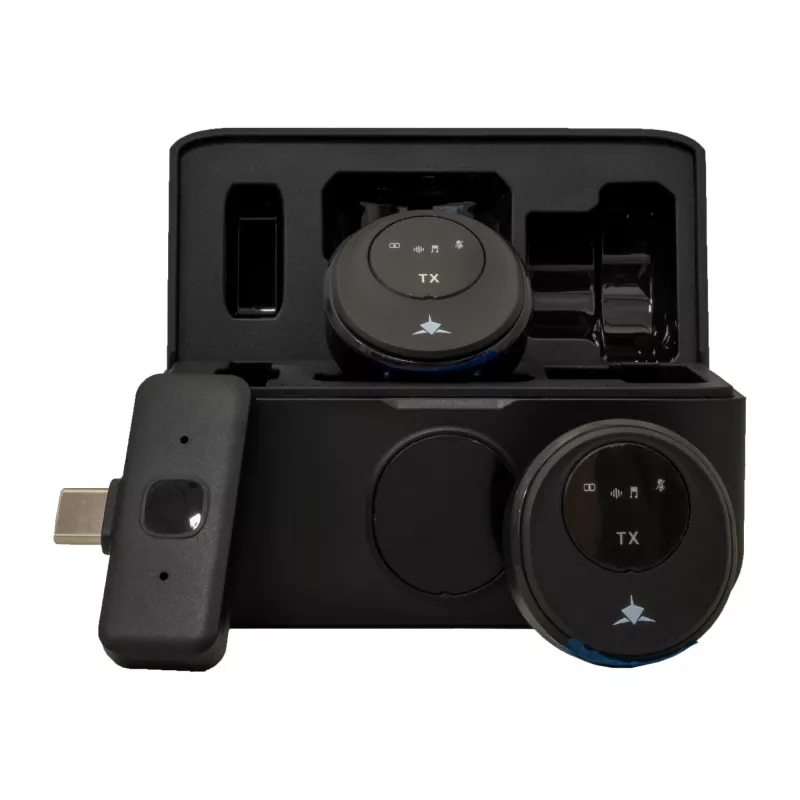 White Shark DSM-06 Tassa Microfone de lapela sem fios, USB-C, preto