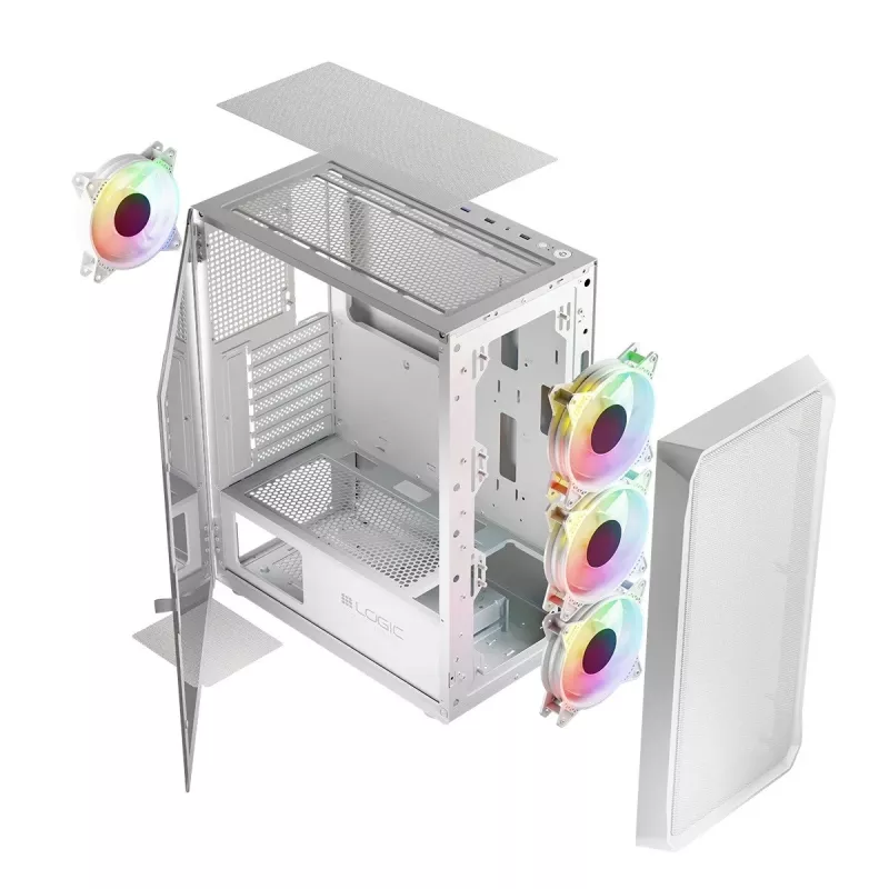 Caixa Logic PORTOS ARGB MINIDI USB 3.0 branco