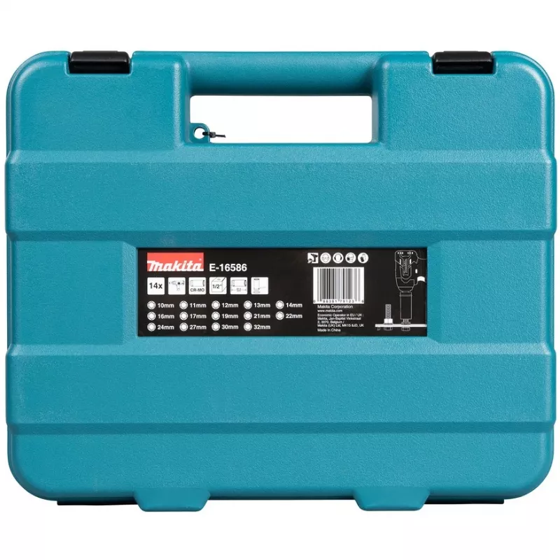 Makita E-16586 Chave de caixa para chave de impacto Conjunto de chaves de caixa preto, verde