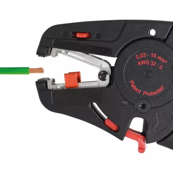 Ferramenta de descarnar automática (preto/vermelho, até 16mm²)