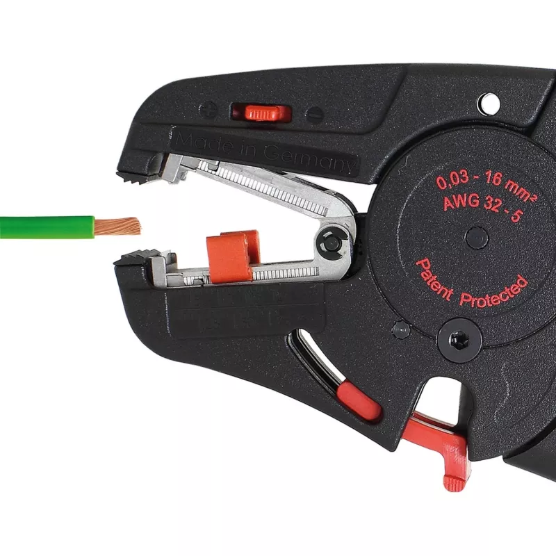 Ferramenta de descarnar automática (preto/vermelho, até 16mm²)