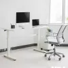 Secretária ajustável em altura manualmente Ergo Office, máx. 40 kg, altura máx. 117 cm, com tampo para trabalho de pé e sentado, ER-401 W