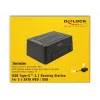 DeLOCK - Docking station para HDD compartimentos: 2 - SATA 6Gb/s - 6 Gbit/s - USB 3.1 (Gen 2) - preto (63957)
