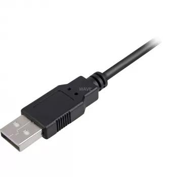 Cabo USB 2.0, ficha USB-A > ficha Mini-USB (preto, 1,0 metros, duplamente blindado)