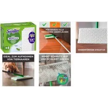 Recarga de panos secos Swiffer 72 unid. – panos do pó descartáveis para vassouras Swiffer