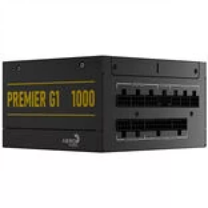 Fonte de alimentação Aerocool Premier G1 80 PLUS Gold, PCIe 5.1, ATX 3.1 - 1000 Watt, preta