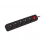 Extensão Lanberg PS1-05E-0300-BK, 5 tomadas, 3 m, preta, com interruptor