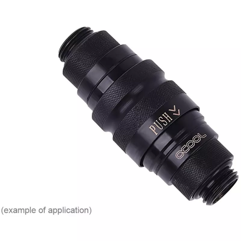 Racor Alphacool 17440 — racor de latão para refrigeração de computador, preto, 32×86×32 mm
