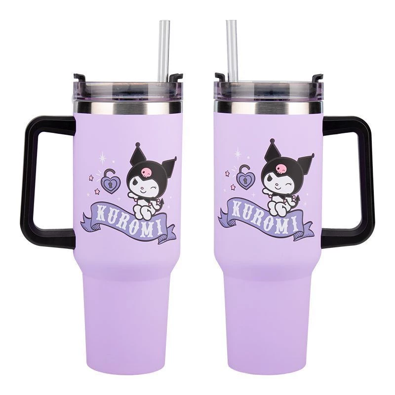 Copo isotérmico Paladone Hello Kitty Kuromi 900 ml com palhinha