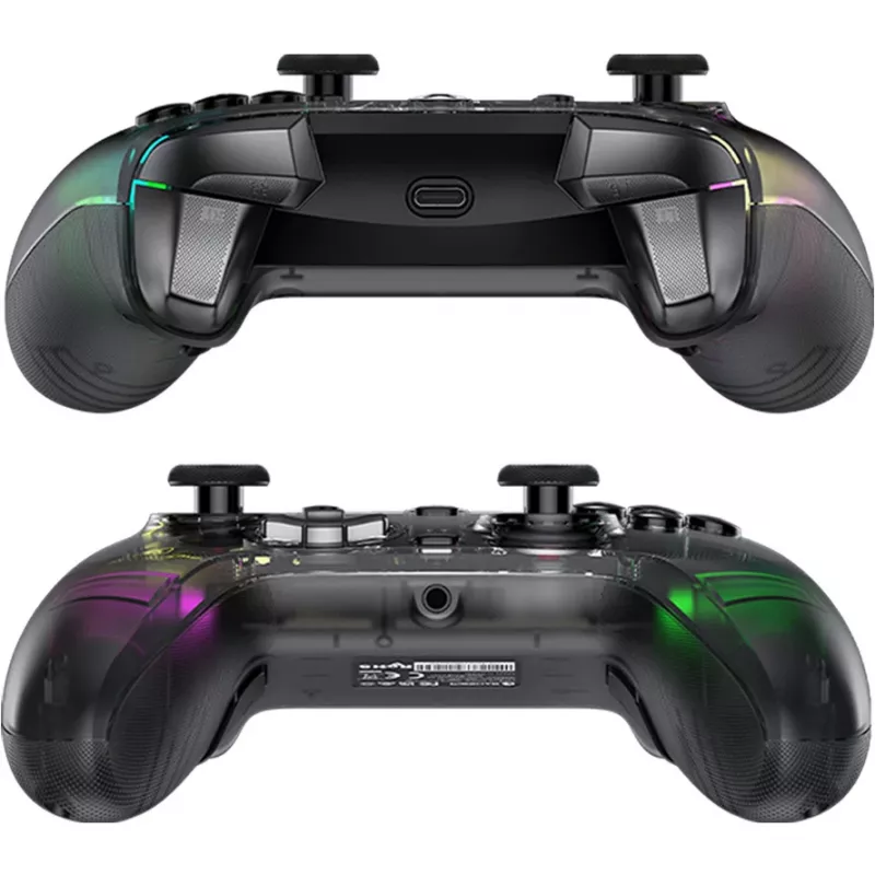 Comando GameSir Kaleid preto transparente com fios USB Type-C para Xbox One / Xbox Series X / Series S, cabo de 3 m