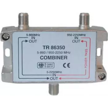 Distribuidor SAT-TV ShiverPeaks conectividade máxima 5–860 MHz / 950–2250 MHz com passagem DC