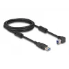 Cabo USB DeLOCK Ficha Tipo-A para Ficha Tipo-B Angulado 90° para a Esquerda 2 m