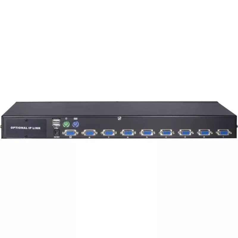 Comutador KVM Inter-Tech AS-9108DU para montagem em rack preto teclado/vídeo/rato (KVM) (88887233)