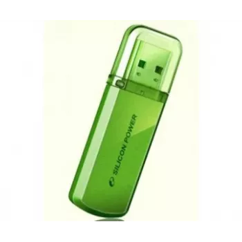 Pen drive Silicon Power Helios 101 — 8 GB, USB 2.0, Type-A, verde, design com tampa