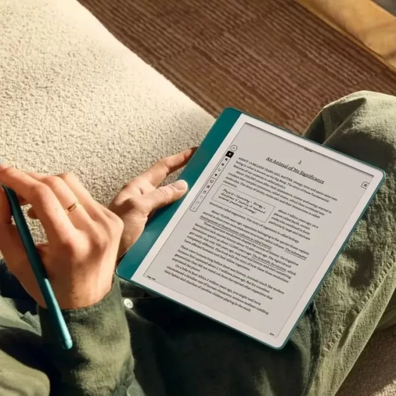 Amazon Kindle Scribe (2024) leitor de e-books 64 GB, 10,2" sem reflexos, Wi-Fi, sem anúncios no ecrã de bloqueio, com Premium Pen, Jade