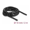 Manga espiral flexível Delock 2m x 10mm preto