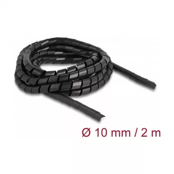 Manga espiral flexível Delock 2m x 10mm preto