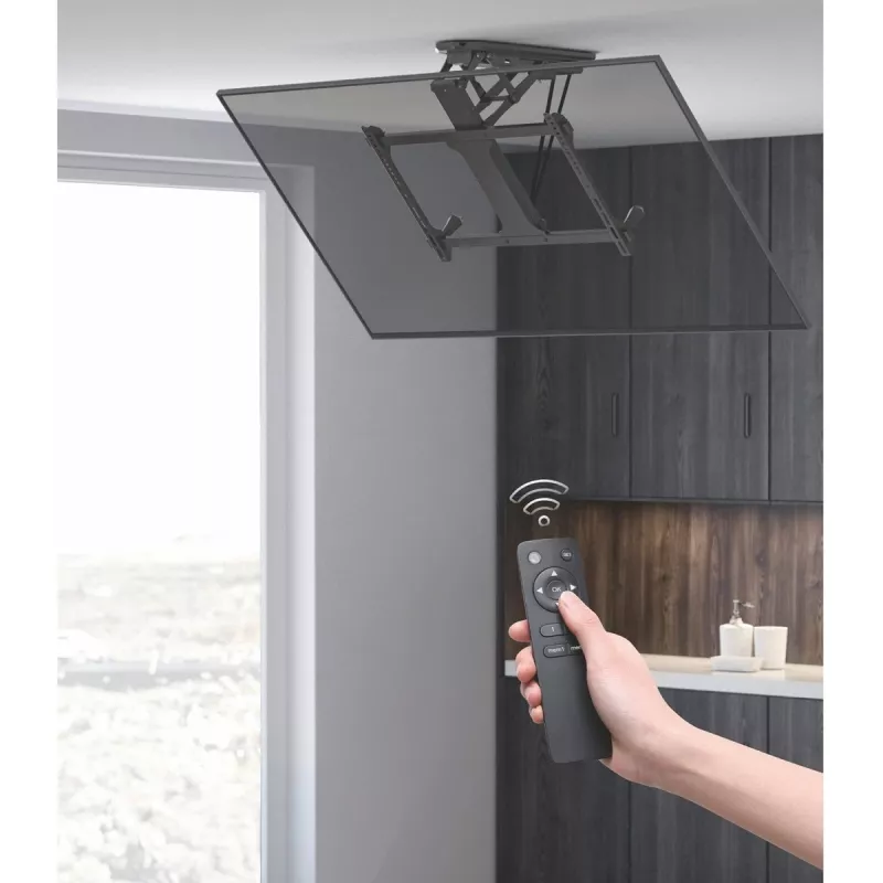 Suporte de teto elétrico para TV MACLEAN MC-880 para televisores de 32–70 polegadas, máx. 35 kg, VESA até 600×400
