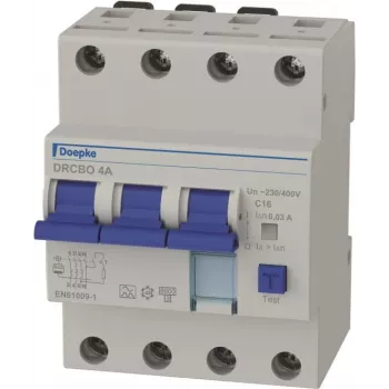 Interruptor diferencial combinado Doepke DRCBO4 C16/0,03/3N-A (09945124)