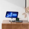 Estação de carregamento sem fios dobrável 3 em 1 UNITEK P1300AGY01 Qi2 15 W, cinzento
