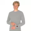 Blusa Glovii GJ1GL decote redondo manga comprida cinzento elastano poliéster