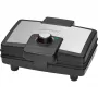 Máquina de waffles Clatronic WA 3606 para 2 waffles preto, aço inoxidável 800 W