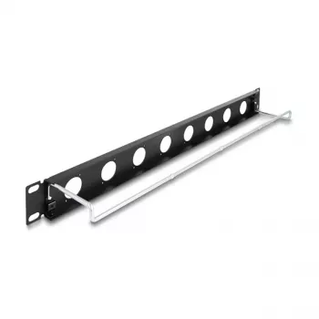 DeLOCK 67059 19 polegadas D-Type Patchpanel com alívio de tensão, 8 portas, 1HE, preto