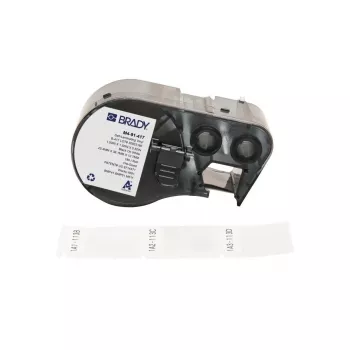 Brady Corporation M4-91-417 vinil autolaminado branco/transparente 25,40 x 12,70 38,10 mm (170957)