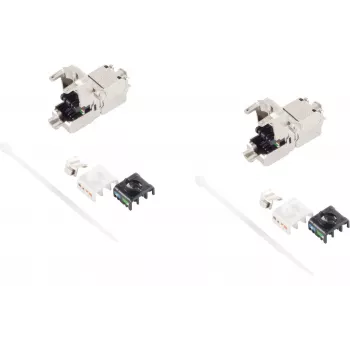Conector Keystone RJ45 Cat 6A ShiverPeaks BS08-10002-2 sem ferramenta, pack de 2