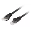 Cabo de rede Lanberg PCU6-10CU-0200-BK Cat6 U/UTP RJ-45 straight 2 m preto