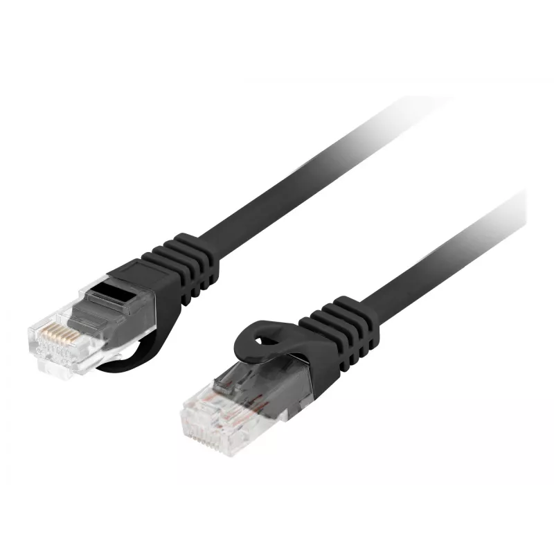 Cabo de rede Lanberg PCU6-10CU-0200-BK Cat6 U/UTP RJ-45 straight 2 m preto