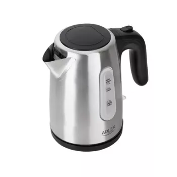 Chaleira elétrica Adler AD 1273 1 L 1200 W preto avelã aço inoxidável