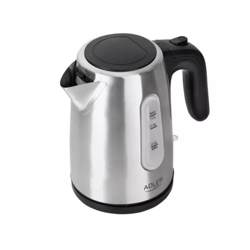 Chaleira elétrica Adler AD 1273 1 L 1200 W preto avelã aço inoxidável