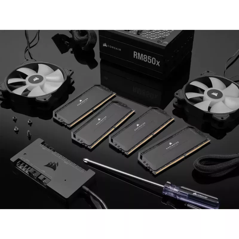 DIMM 32 GB DDR5-6400 (2x 16 GB) Dual-Kit, memória preta, CMT32GX5M2B6400C32, Dominator Platinum, INTEL XMP