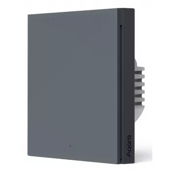 Interruptor de parede inteligente AQARA Smart H1 EU (sem neutro, tecla simples) (WS-EUK01-G), cinzento - interruptor de parede Zigbee com relé