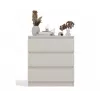 Cómoda MALWA M3 da top e shop — 3 gavetas, 700×750×400 mm, aglomerado, acabamento mate caxemira