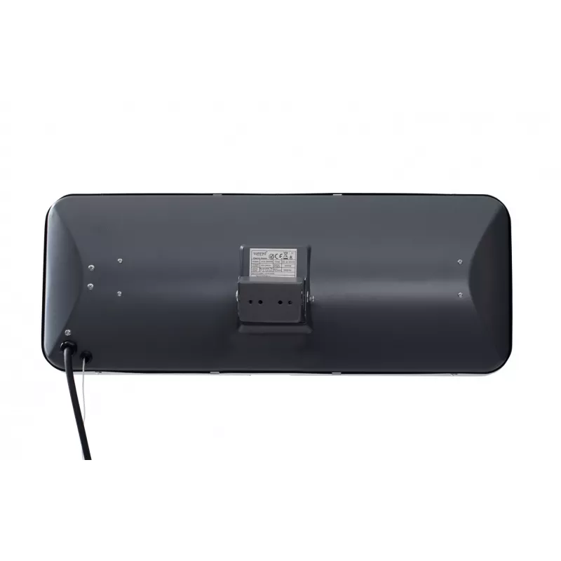Aquecedor elétrico de quartzo SUNRED LUG-2000W — 2000 W, elemento de vidro de quartzo, para exterior, montagem na parede, IP24, preto